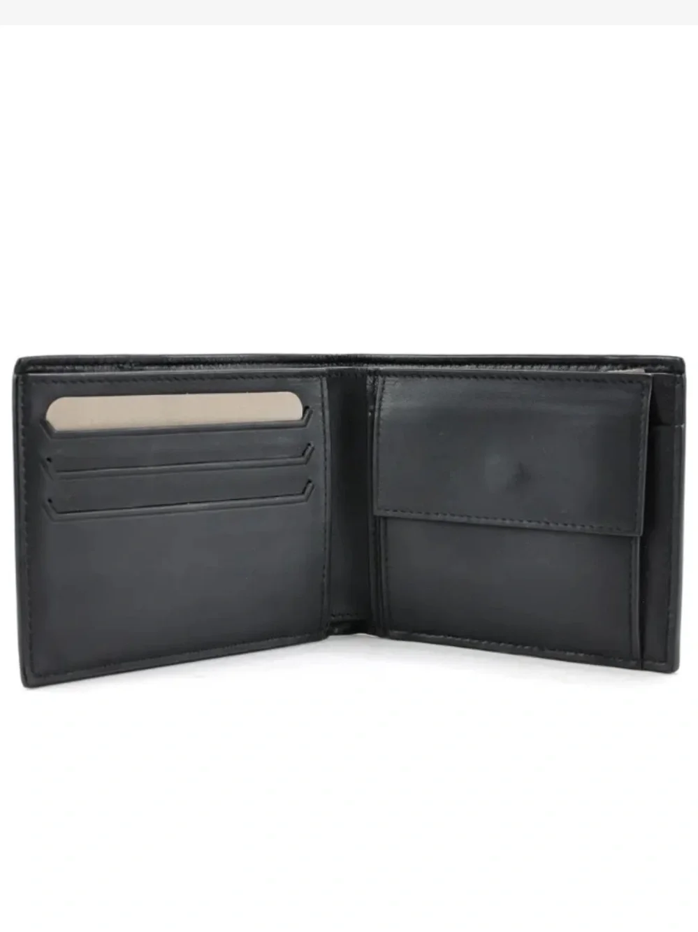 Bottega Veneta Two-Tone Bifold Wallet in White and Black